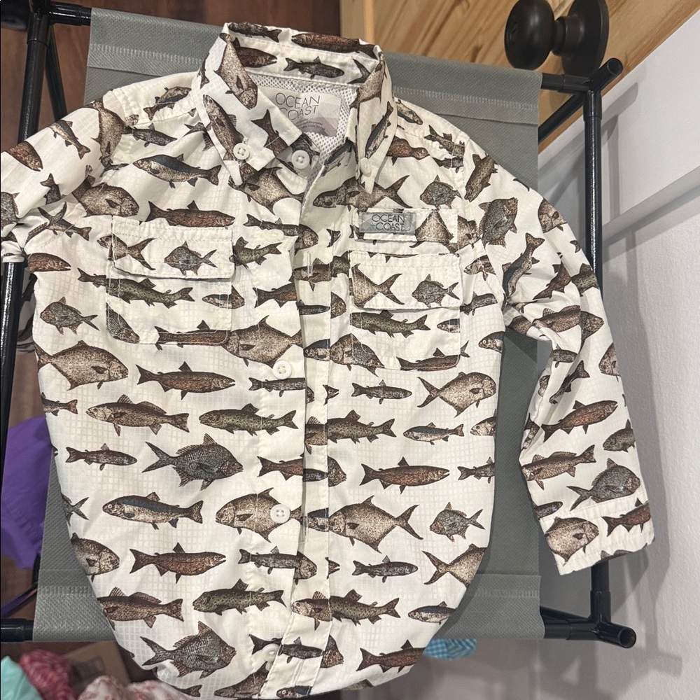 Ocean Coast Fish Print Shirt